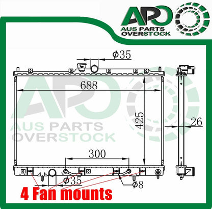 Radiator for Mitsubishi Airtrek 4G63 CU2W CU4W CU5W 2001-2008