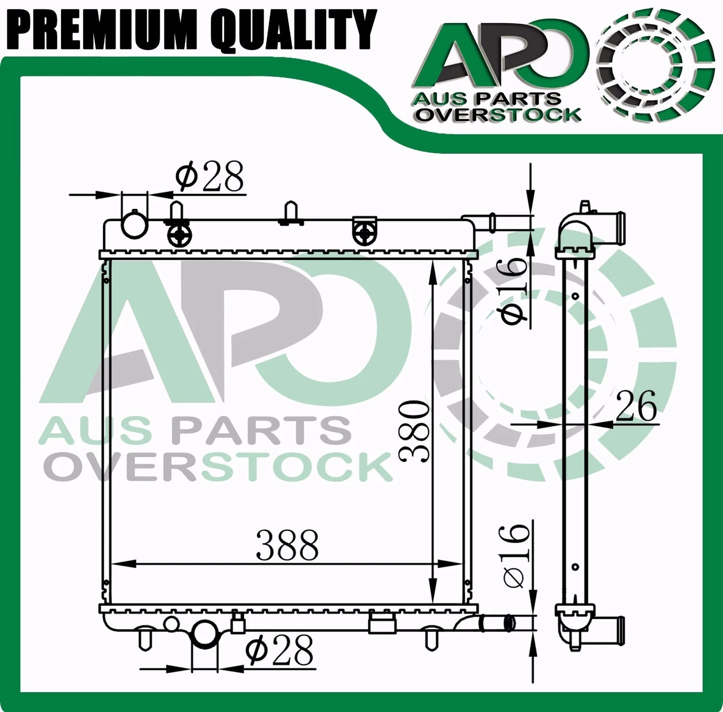 Radiator fit CITROEN C3 FC HB 2002-On // C3 A51 2009-On