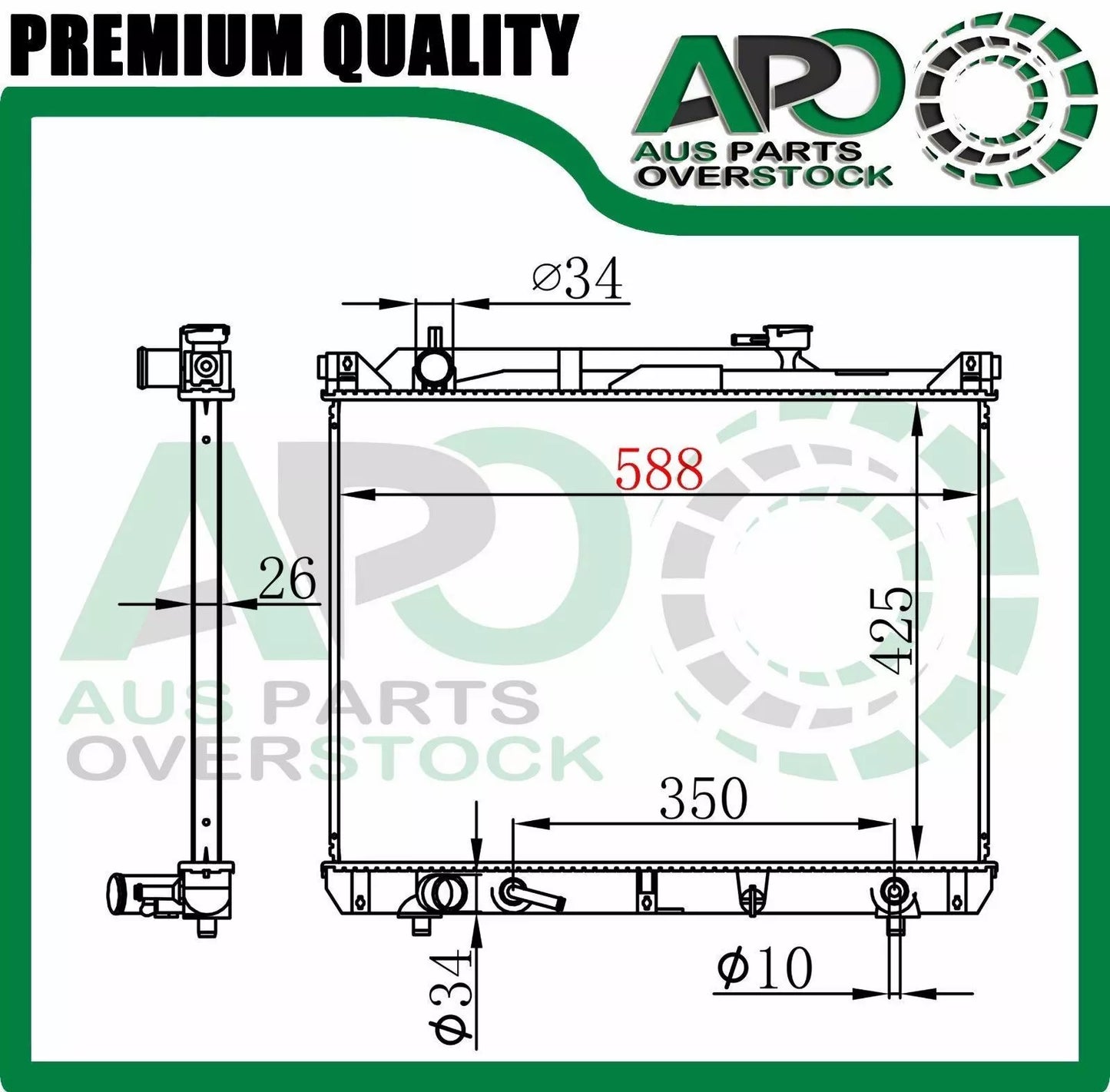 Radiator SUZUKI GRAND VITARA 2.7L V6 SQ 2001-2005 Auto Manual