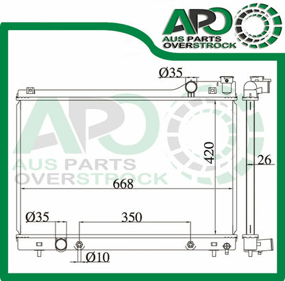 Radiator For MAZDA 929 HD HE 4DR 5/1991-9/1997 Auto Manual