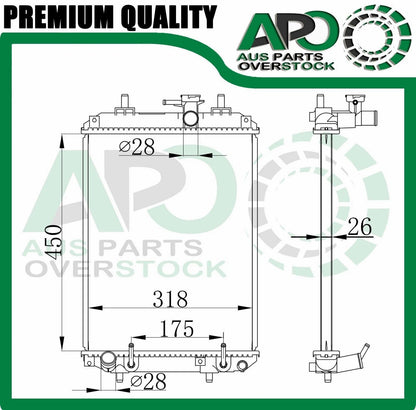 Radiator For DAIHATSU Coo QNC21 1.5L Petrol Auto Manual 2006-On