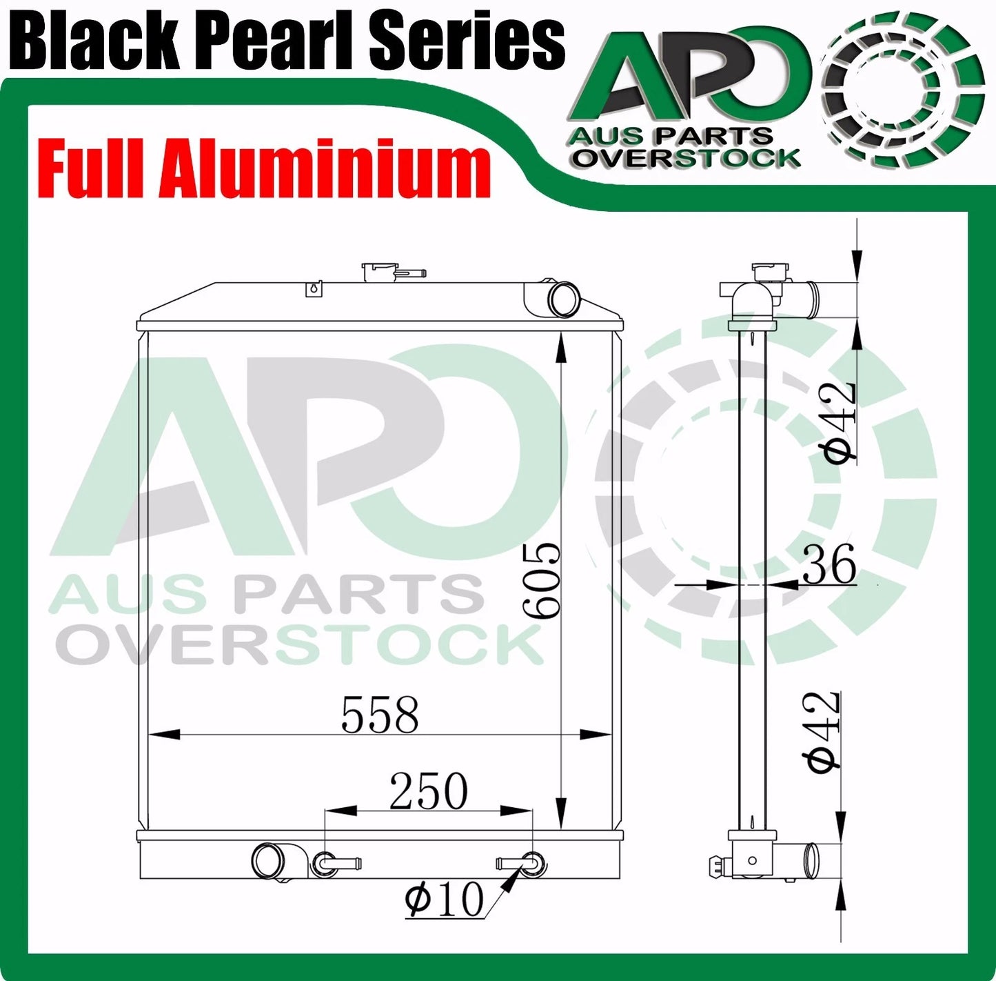 Full Alloy Radiator Hino Dutro 8500 XZU434R S05C-TB 4.6L Auto Manual 2003-2007