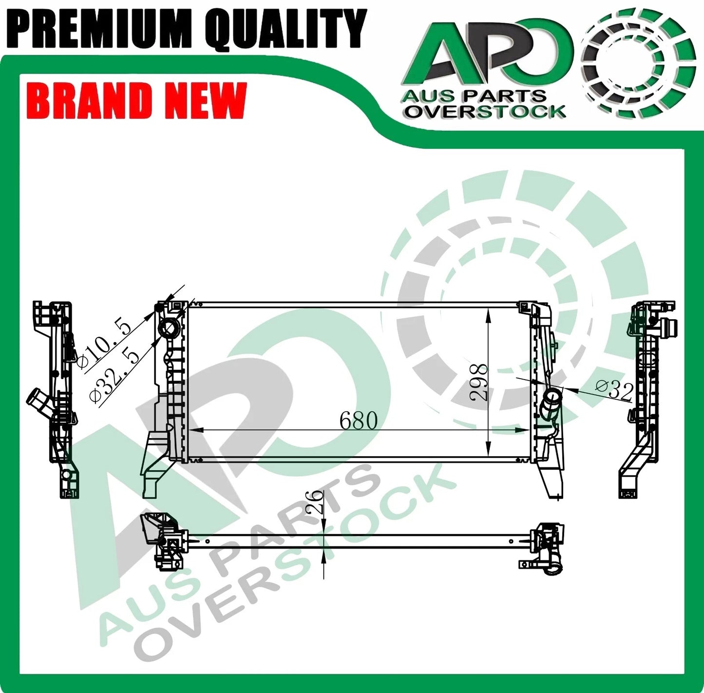 Radiator For BMW 2 SERIES F45 F46 214D 216D 218D 220D Diesel 220i Petrol