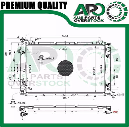 Radiator For NISSAN PATROL GQ Y60 Turbo Diesel Auto Manual 1987-10/1997 +Cap