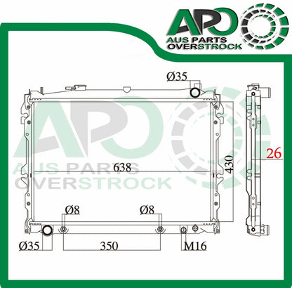 Radiator For MAZDA 929 HC 5/1987-6/1991 Auto Manual