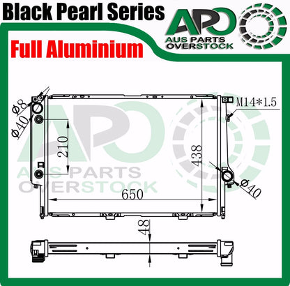 Full Aluminium Radiator for BMW 5 Series E34 87-95 / 7 Series E32 730i 730iL 750i / 8 Series E31 850Ci 1989-1994