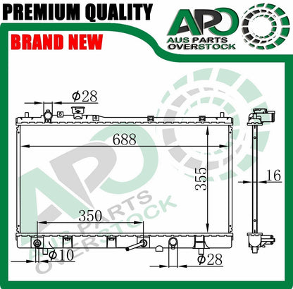 Radiator For MAZDA PREMACY BJ CP 9/2001-6/2003 Auto Manual