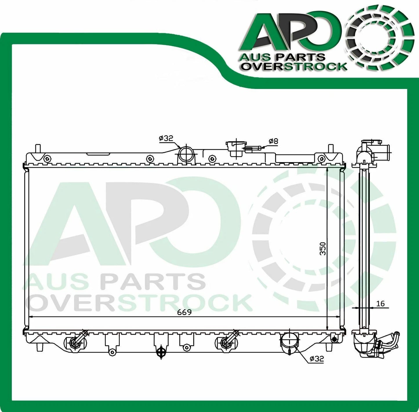 Radiator For HONDA Accord CB 4Dr 89-93 (WAGON 11/89-5/94) Auto Manual